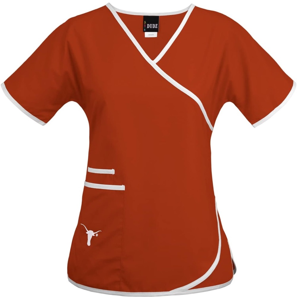 Texas Longhorn scrub top and pants.